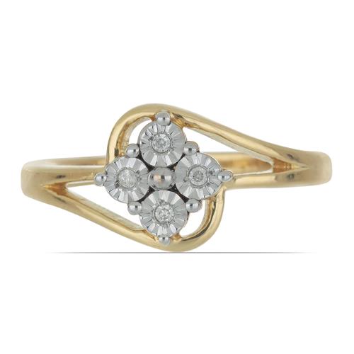 BUY REAL DIAMOND DOUBLE CUT GEMSTONE RING IN 925 SILVER